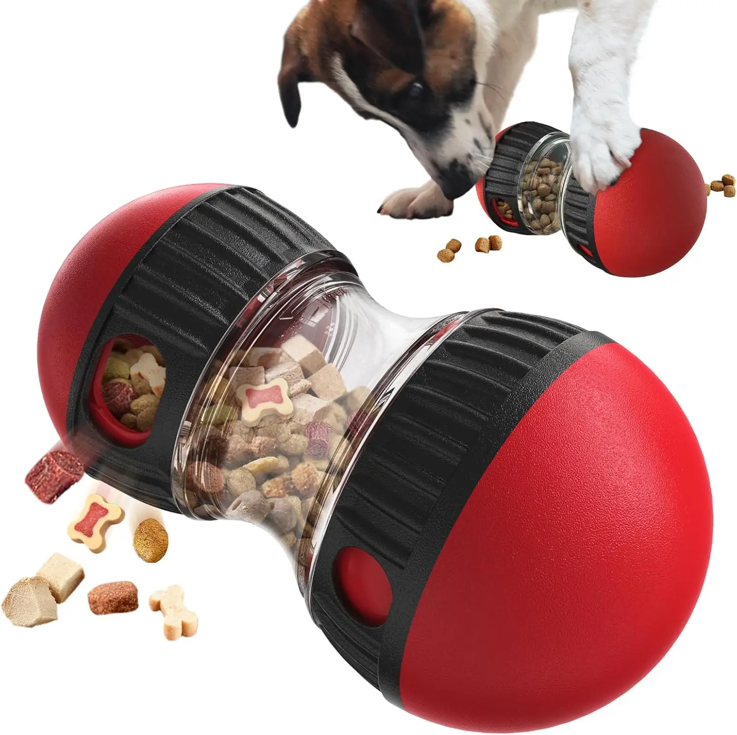 Funny Dog Cat Slow Feeder Toy Training Ball Food Treat Dispenser