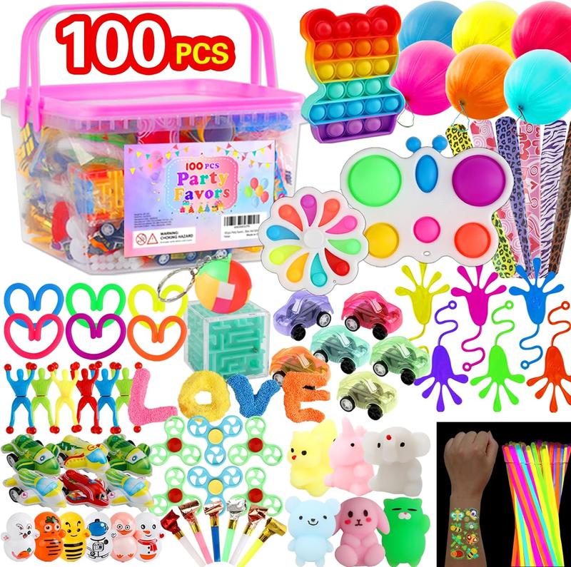 100 pcs Fidget Toys Pack, Party Favors For Kids 8-12 Mini Autism Sensory Toy Goodie Bag Pinata Stuffers Treasure Box School Prizes Birthday Party Supplies Halloween Treat Xmas Gifts For Boys Girls 4-8 100 pcs Fidget Toys Pack, Party Favors For Kids 8-12 Mini Autism Sensory Toy Goodie Bag Pinata Stuffers Treasure Box School Prizes Birthday Party Supplies Halloween Treat Xmas Gifts For Boys Girls 4-8