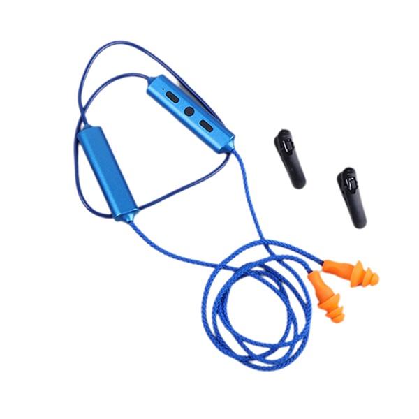 Ear Plugs Bluetooth Earphone for Work Noise Suppression Hearing Protection Construction Sites Noisy Places Audio Charging Silicone Shockproof Earbud Headset Orange Electronic Chargeable