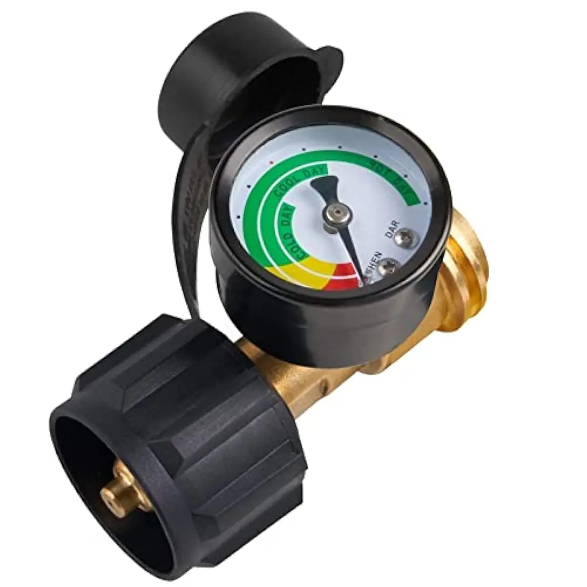Universal Propane Tank Gauge for 5-20 Pound LP Tanks | Gas Level Indicator for Grill, Heater, RV Camper, QCC1/Type 1 Connection Tool Pressure Home Heavy Duty Portable
