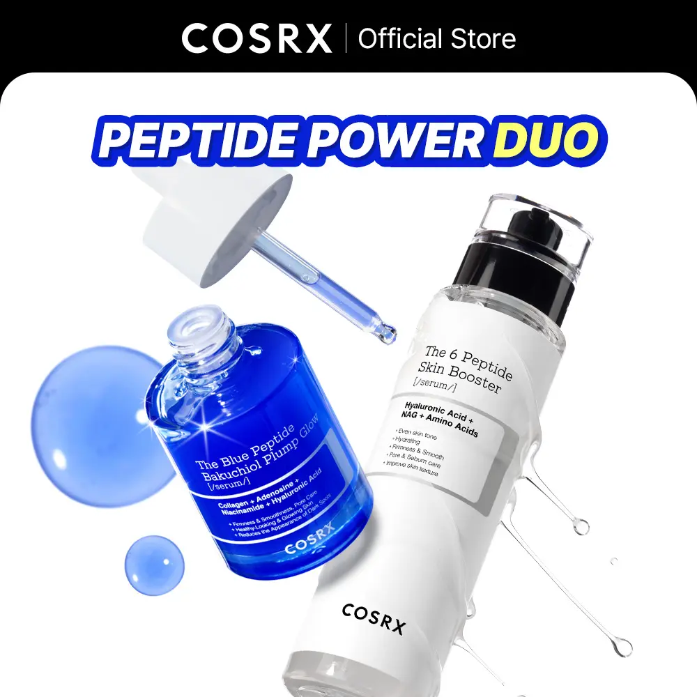 [NEW] [COSRX Official] Peptide Power Duo | Peptide skin booster serum + Copper peptide serum | anti aging, glow skin, skin elasticity, wrinkle care