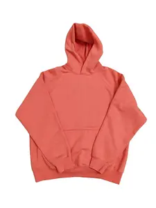 Cozy Heavyweight Coral Color Oversized Pullover Hoodie Women Men Streetwear Cozy Unisex Cropped Fit Sweatshirts Casual Soft Long Sleeve Outfit Menswear