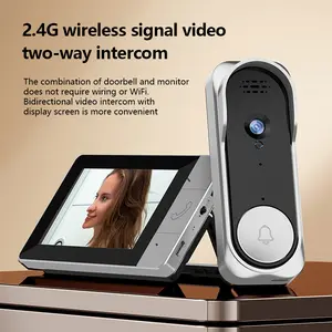 NT601A Smart Visual Video Doorbell with 4.3" Monitor, No WiFi Needed, Two-Way Intercom, Night Vision, 300K Camera, 128GB TF Card Support, Wireless Home Security Door Camera,bodycam,camera security,cameras for home security,security cameras for home
