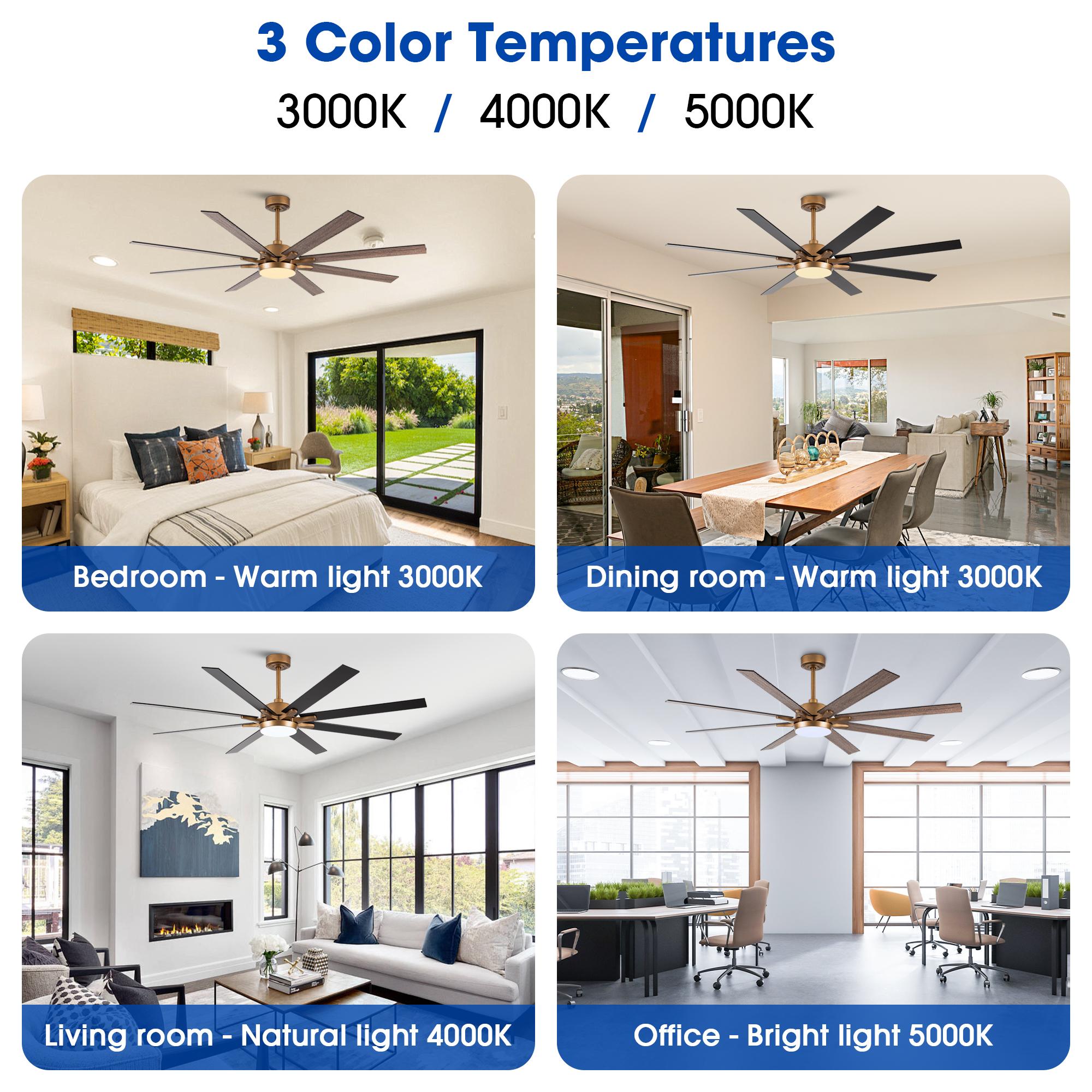 Parrot Uncle 65" Balachandran Modern Brushed Nickel DC Motor old Ceiling Fan with Dimmable LED Lighting & Remote Control - Downrod Mount, Quiet Reversible Airflow, Energy Efficient for Living Room/Bedroom/Porch