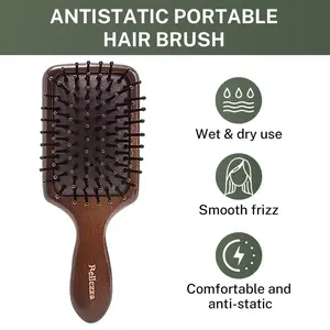 Mini Anti-Static Air Cushion Hair Comb, Portable Small Travel Hairbrush for Office Workers Students, Static-Free Scalp Massage Comb for Daily Use Makeup Matching (Men Women All Ages)
