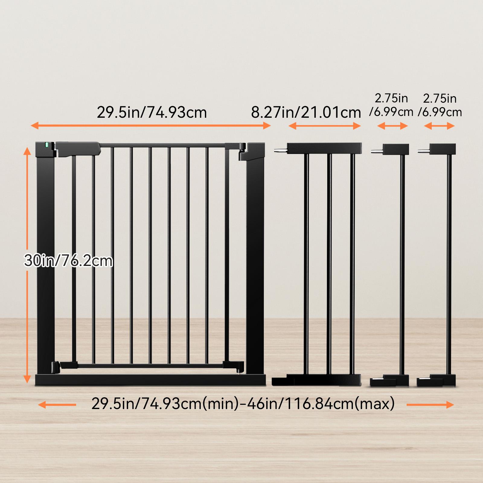 COMOMY 30/36" Extra Tall Baby Gate for Stairs Doorways, Fits Openings 29.5" to 48.8" Wide, Auto Close Extra Wide Dog Gate for House, Pressure Mounted Easy Walk Through Pet Gate with Door, dealsforyou, summerwins, restock, dealsforyoudays, DFYD