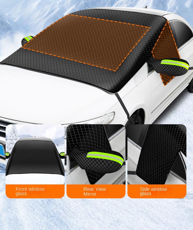 Car windshield anti-snow and anti-frost cover with rearview mirror cover, suitable for most vehicles, sedans, SUVs, etc., can be used in all seasons Car windshield anti-snow and anti-frost cover with rearview mirror cover, suitable for most vehicles, sedans, SUVs, etc., can be used in all seasons