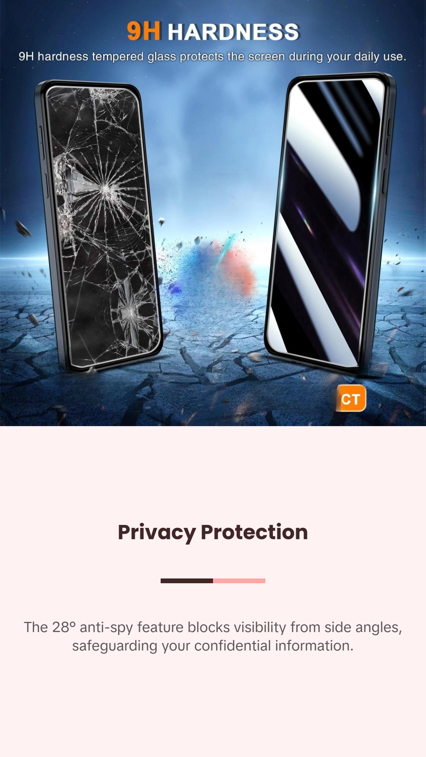 3-Pack Privacy Screen Protector for Motorola Moto G 5G 2025 Tempered Glass, Bubble Free, Easy to Install, 9H Hardness Protection Protective 3-Pack Privacy Screen Protector for Motorola Moto G 5G 2025 Tempered Glass, Bubble Free, Easy to Install, 9H Hardness Protection Protective