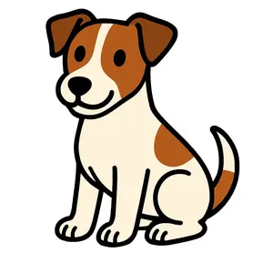 Jack Russell Terrier Sticker | Cute Energetic Dog Vinyl Decal | Waterproof Dog Lover Sticker
