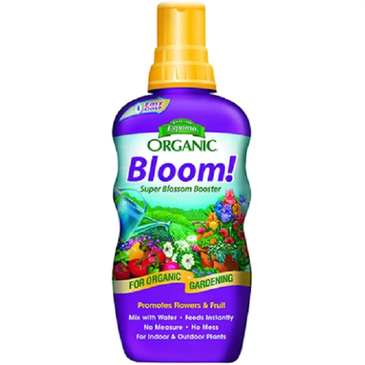 Espoma BL16 Organic Liquid Soluble Multi-Purpose Fertilizer, 16oz Bottle, 0.16 lbs, Kelp + Beneficial Microbes, Easy Dose System, No Measure, Mix in Seconds, Protein Boost, Instant Bloom Feed, Kelp + Microbes