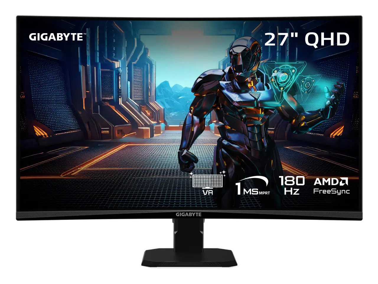 GIGABYTE 27 inch QHD 2K 1440P 180Hz Curved Gaming Computer Monitor 122% sRGB GS27QCA