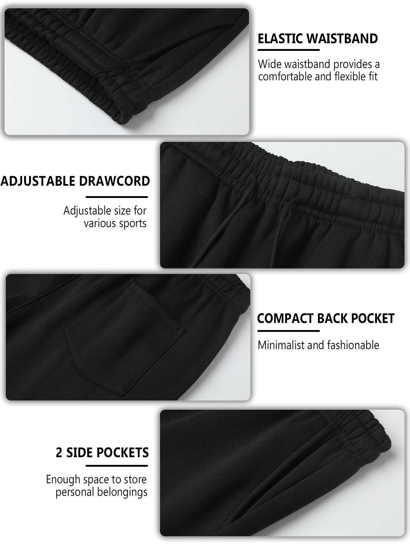 CCCMAI Men's casual fleece-lined pants with leg tie design and zipper pockets, thick and warm, comfortable to wear. Men's Clothing Simple Sports Pants Men's Pants Menswear Trouser. Plain