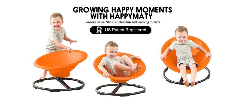 Spinning Swivel Chair For Autistic/ADHD,Sit & Spin Toys For Age 3+,Sensory Swivel Chair Enhancing Motor Skills,Kids Furniture,Educational Indoor & Outdoor Toy Set,Kids Furniture,Children's Stress Reduction Toys