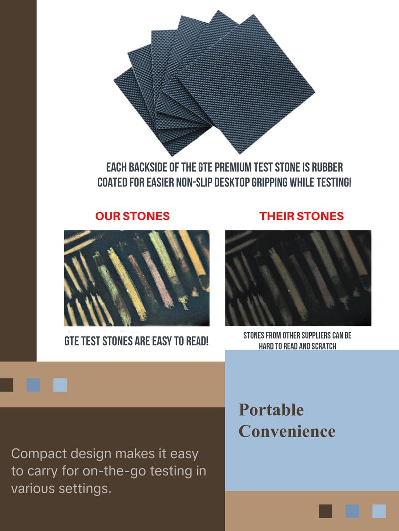 JSP 10K 14K Gold & Silver Sterling Jewelry Test Kit with 0.5 oz Acid Solutions & Premium Test Stone for Gold & Silver Investors