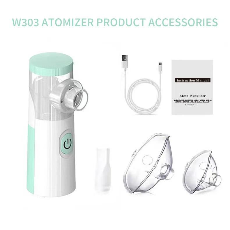 2PCS Portable Handheld Nebulizer with Mesh Spacer Machine & Accessories for Adult & Kid Handheld Electric Atomizer for Home Travel USB Power Cord Facial Hydration No Battery Included 2PCS Portable Handheld Nebulizer with Mesh Spacer Machine & Accessories for Adult & Kid Handheld Electric Atomizer for Home Travel USB Power Cord Facial Hydration No Battery Included
