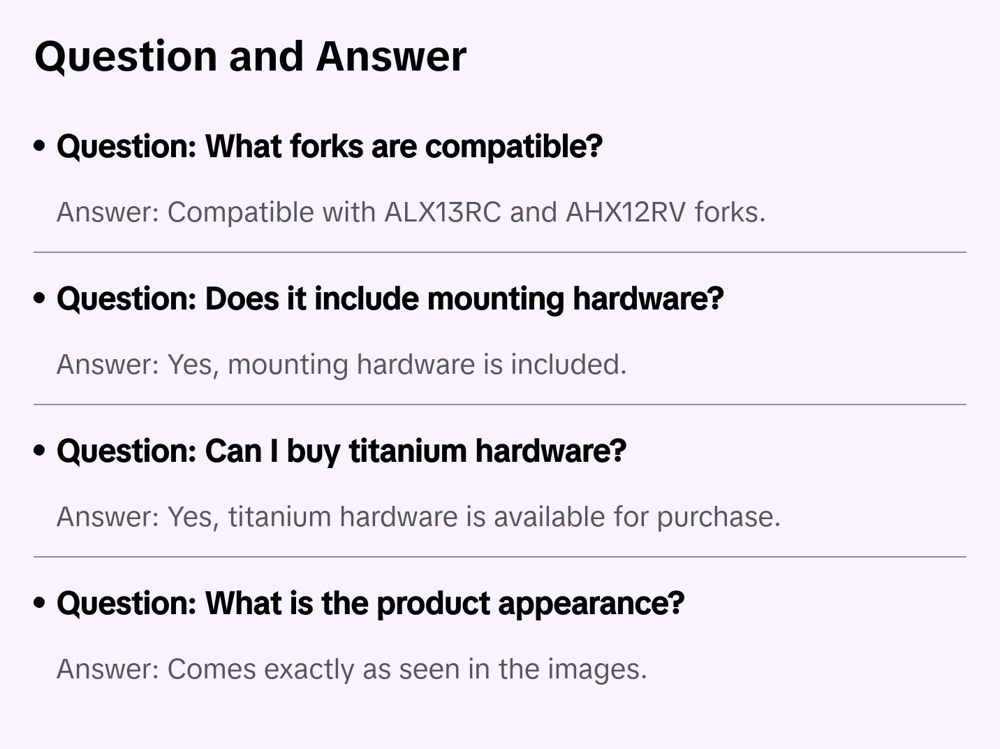FastAce Fork Plastic Replacement Guards