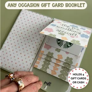 Any Occasion Flowers Gift Card holder Spring gift Handmade card Grandmother gift card book coworker gift her college survival kit daughter we gift for child Easter