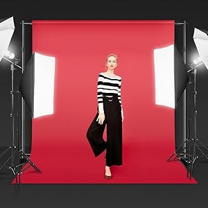 VINGLI Backdrop Stand, Heavy Duty Banner Stand Adjustable Trade Show Display Stand Step and Repeat Stand for Parties and Photography (10 x 8ft)