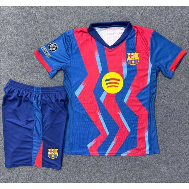Barcelona football kit for the 2025/2026 season – Made from high-quality polyester fabric, meeting professional match standards.