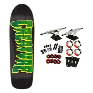 Creature Skateboard Complete Logo Spray Black 9.30" x 31.925"