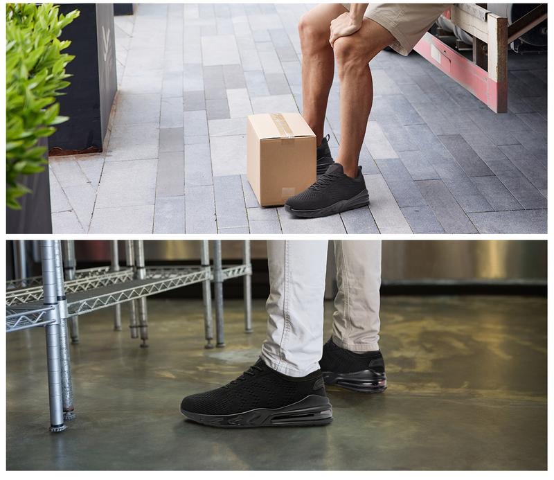 Non-Slip Work Shoes SRC Oil Resistant Breathable Mesh Comfort Chef Footwear Men's & Women's Versions Black Nurse Shoes Lightweight Girl Closed with Laces Anti Slip Waterproof