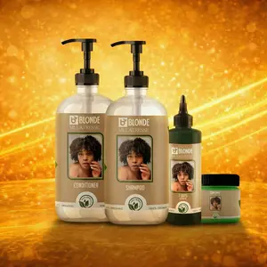 BlondeMulatress Complete Hair Care Set - 4-Step Routine for Soft Smooth Manageable Hair with Shampoo Conditioner Oil & Pomade