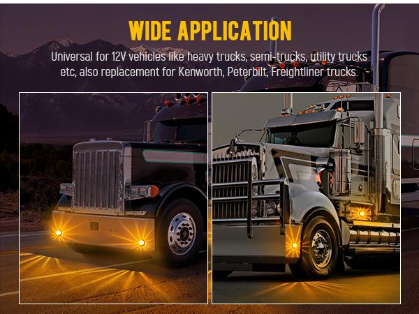 Partsam Glass LED Watermelon Lights Clear Lens LED Side Marker Lights Partsam Glass LED Watermelon Lights Clear Lens LED Side Marker Lights