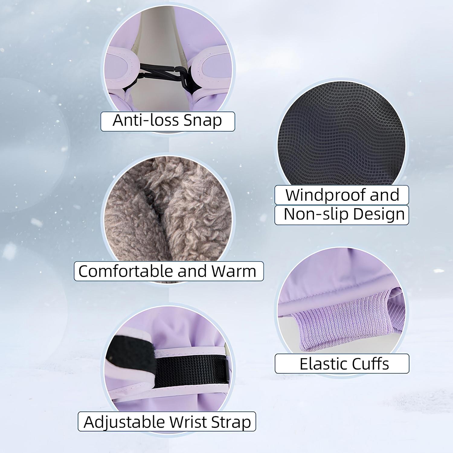 Winter Ski Gloves, Women Men Ski Gloves Thermal Warm Touch Screen,Waterproof Breathable Snowboard Gloves for Cold Weather,Thermal Warm Snow Glove for Skiing Running Cycling Hiking Driving