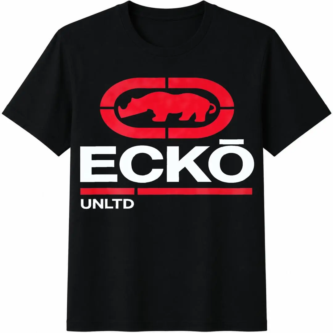 T Shirt Print ,Graphic-Cotton Tees Cartoon Round Neck Short Sleeve, 1PC Men's Ecko Unltd Rhinoceros Logo T-Shirt Men's Casual Streetwear Fashion Top ,Y2K,Oversized Shirt Men,With Shirt,Summer Tops,Shirt Suitable