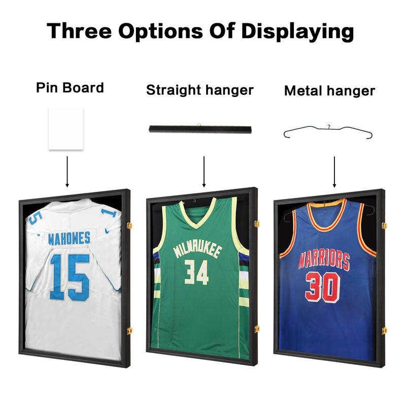 IHEIPYE Jersey Frame Display Case with 98% UV Protection Acrylic Panel Gold Locks for Baseball Basketball Football Soccer Hockey Sport Shirt Black IHEIPYE Jersey Frame Display Case with 98% UV Protection Acrylic Panel Gold Locks for Baseball Basketball Football Soccer Hockey Sport Shirt Black