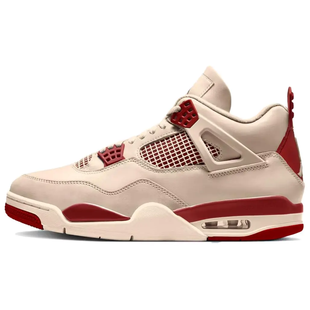 Women's Air Jordan 4 Retro 'Valentine's Day' 2026 Limited Edition Sneaker - Leather Upper, Durable Rubber Sole, Trendy Heart Design, Basketball & Casual Everyday Footwear