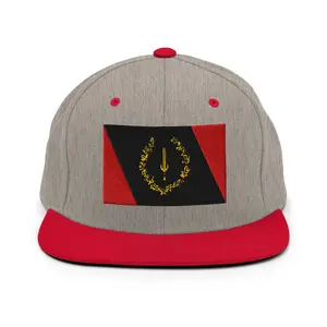 Embroidered Foundational Black American Heritage Flag Snapback Hat (Tan)  –  Soulaan Wear