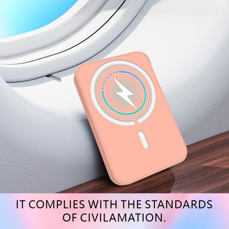 Still Ultra-Slim 10000mAh Magnetic Power Bank Wireless Portable Charger Fast Charging for iPhone 16/15/14/13/12/Plus/Pro Max Compact USB Type-C MagSafe Battery Pack Smartphone Chargeable