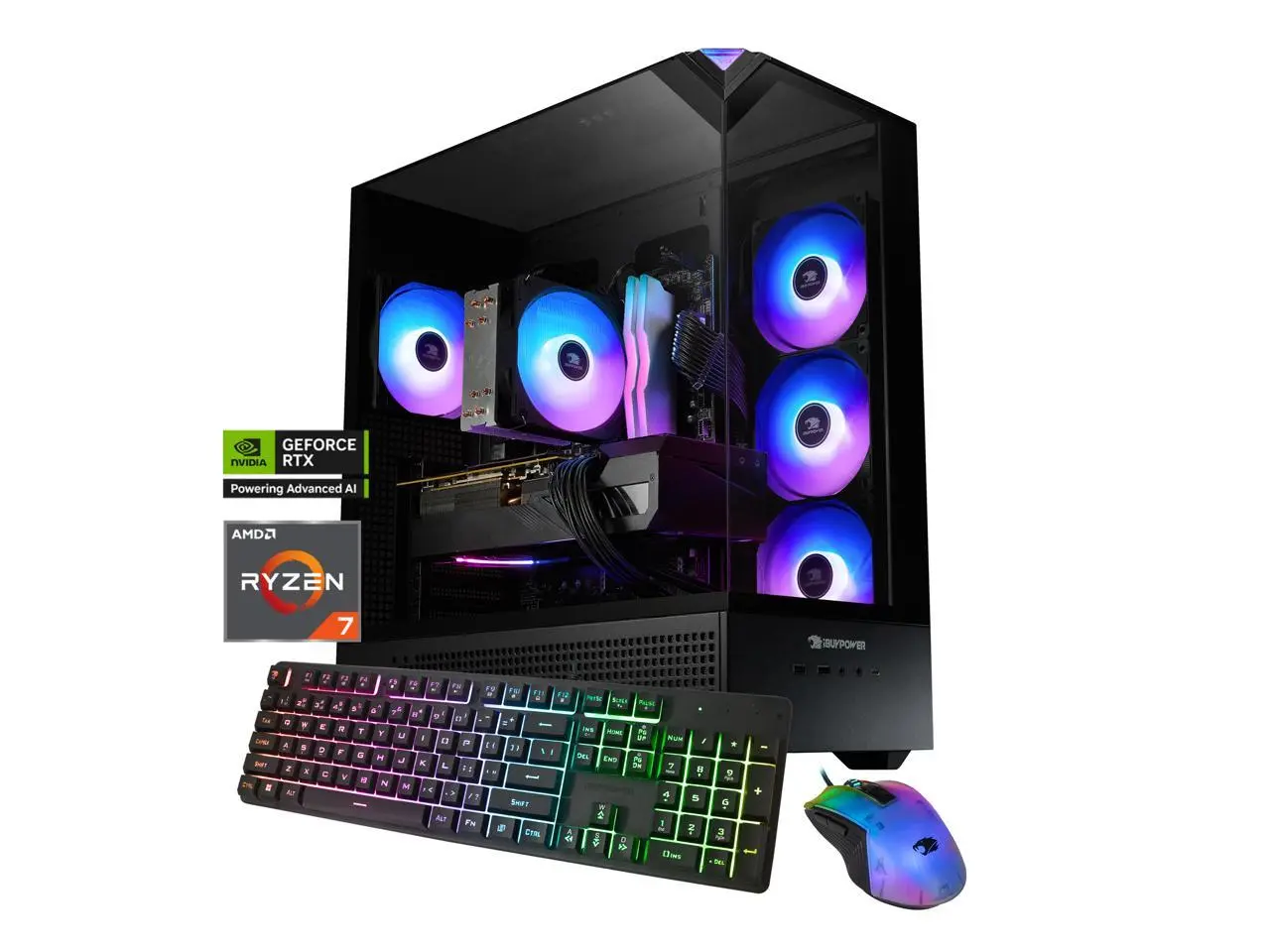 iBUYPOWER Element Gaming PC Desktop - AMD Ryzen 7 8700F, NVIDIA GeForce RTX 5060 8GB, 32GB DDR5 RGB RAM, 1TB NVMe SSD