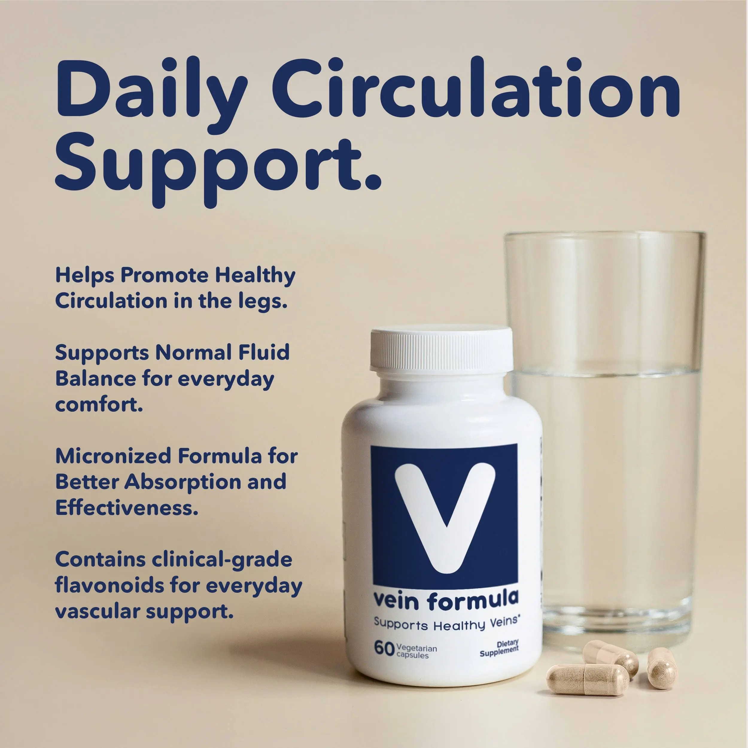 VITASUPPORTMD Original Vein Formula (V60), Blood Circulation and Leg ...