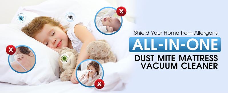 Belife M8 Mattress Vacuum Cleaner, Anti-allergen Dust Mite Bed Vacuum Cleaner with Safe UV Function & Hot Air & High Heating, 550W 18Kpa Powerful Suction Double-Cup Handheld Vacuum for Bed, Couch, Sofa, Corded