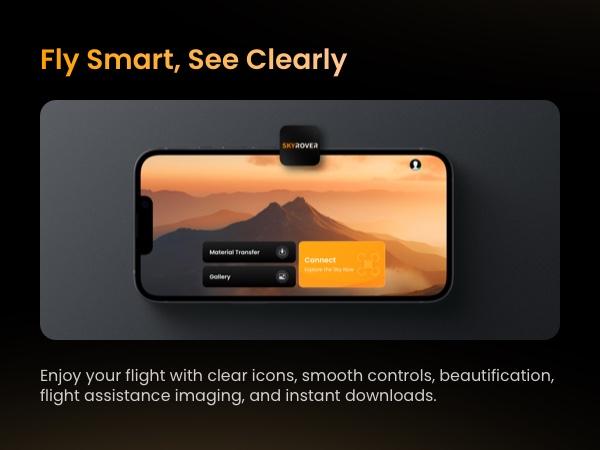 SKYROVER X1 Drone with Camera 4K, Mini Drone for Adults, 8K Photo, Under 249g, 50000ft Transmission, 360 Degree Obstacle Sensing, 32-Min Flight Time