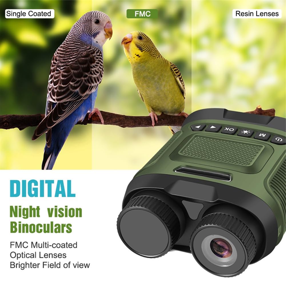 Digital Night Vision Monocular 1080p with IR LED, Handheld Night Goggles for Hunting and Outdoor Use