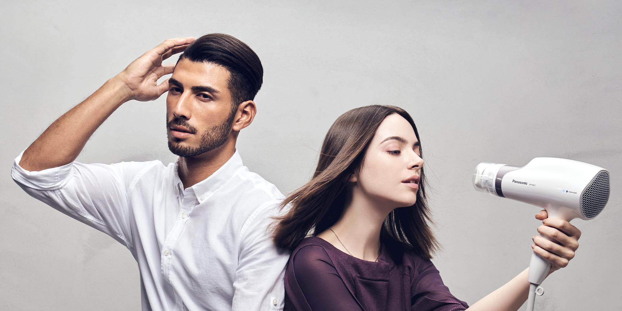 Panasonic nanoe Hair Dryer with Oscillating Quick-Dry Nozzle, Full-sized Diffuser and Concentrator Nozzle