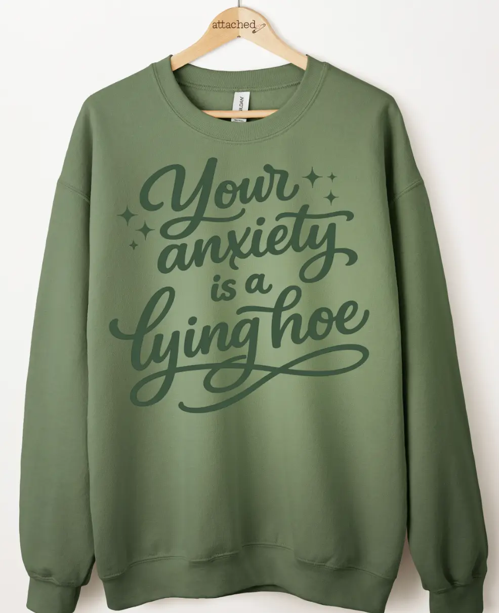 Anxiety Lying Color On Color Graphic Top