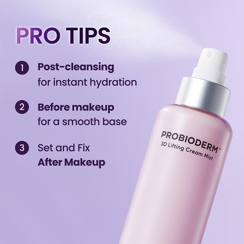 BIOHEAL BOH Probioderm 3D Lifting Cream Mist 3.38 fl oz (100 ml) | Face Moisturizers, Hydrating Glowing Serum Spray, Moisturizing & Elasticity-Enhancing Facial Mist for Face, Neck & Décolleté, Radiant Hydrating Mist Hydrate