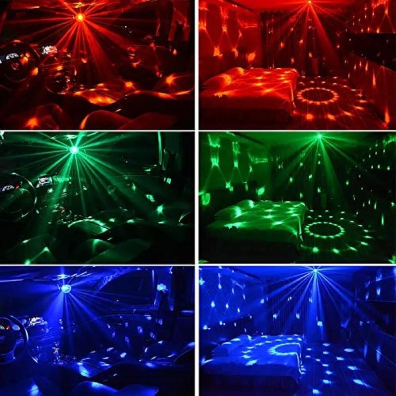 7 Colors Strobe Light Sound Activated Stage with Remote Control Disco Ball Lamps for Home Room Parties Kids Birthday Wedding Bar