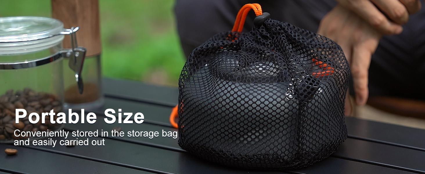 Odoland Camping Coffee Pot Camping Coffee Makers, 1.2L Camping Kettle with Camping Mug and Camp Coffee Filter of Camp Cookware for Hiking Backpacking and Picnic