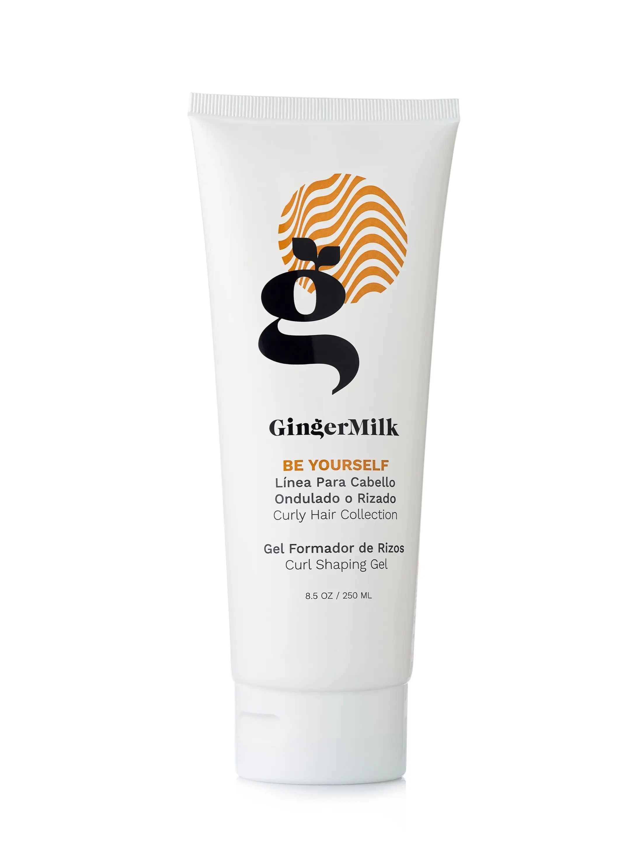 Curl Defining Gel, Be Yourself | Flexible-Hold Definition & Frizz-Control Care with Aloe Vera, Flaxseed & Moringa for Curly, Wavy & Coily Hair | No Crunch | 8 oz / 250 ml | Ginger Milk