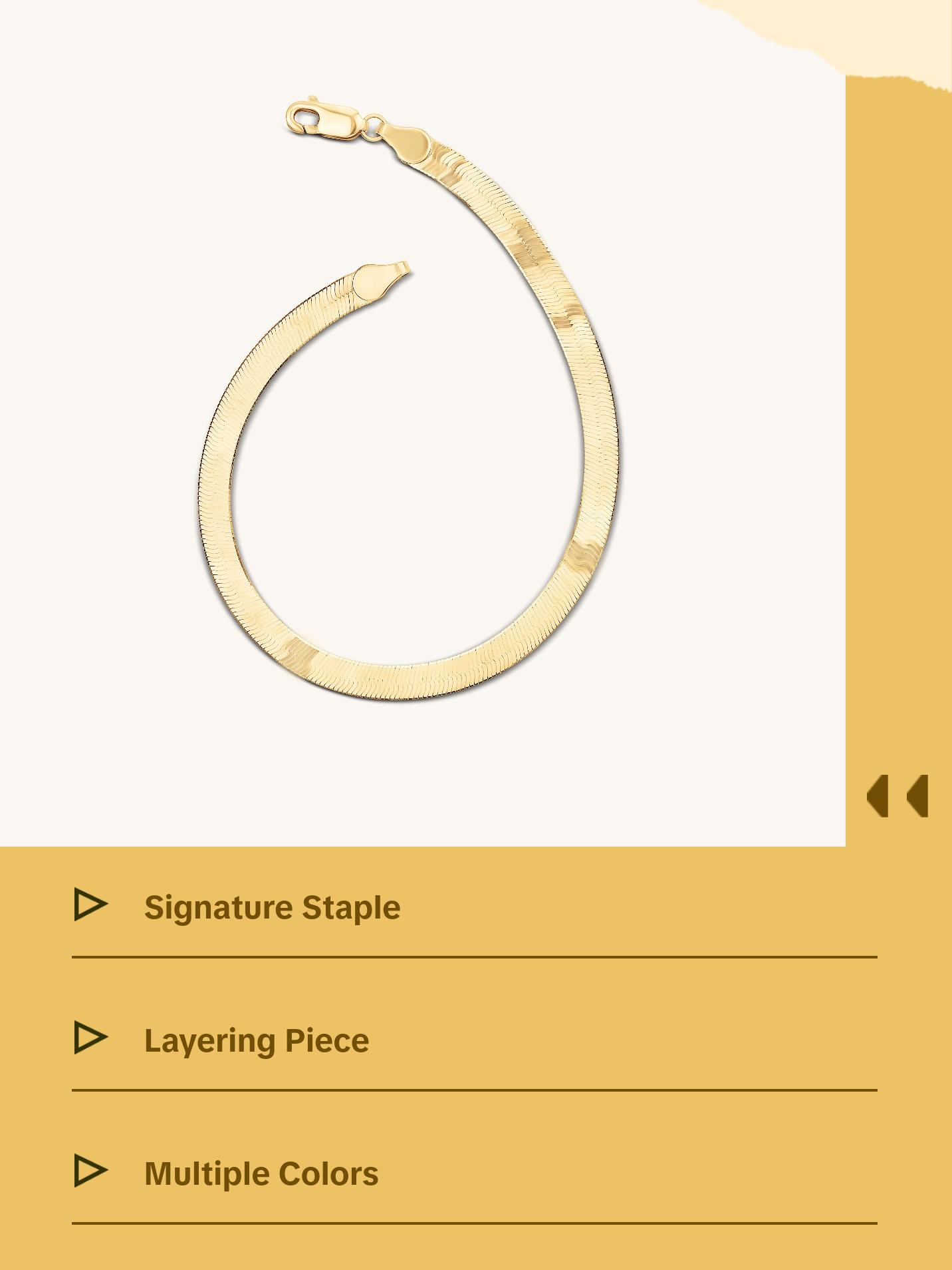 Herringbone Snake Chain Bracelet