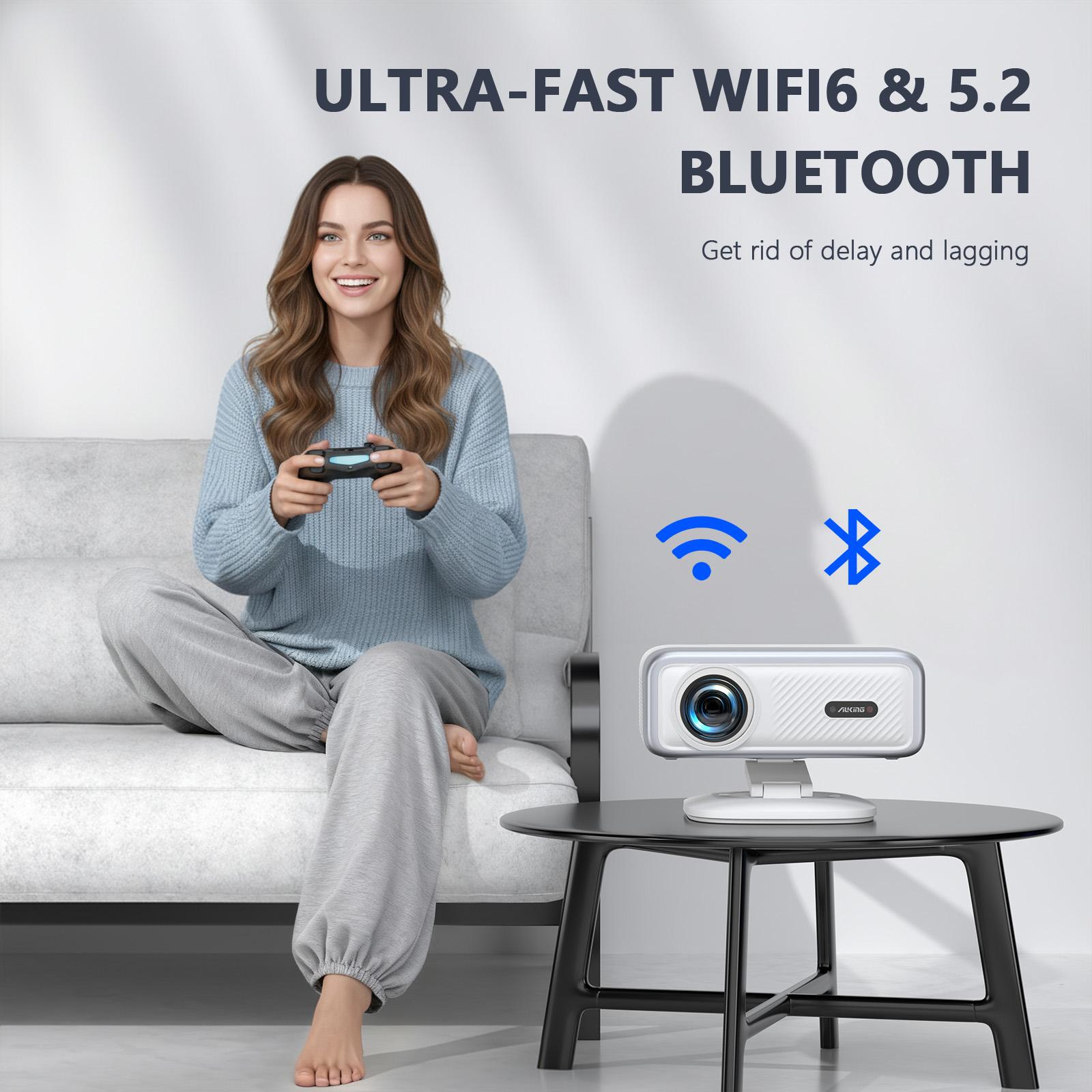 AuKing Native 1080P 1000 Ansi lumen Projector with Netflix Officially, 3D DoIby Sound Auto Focus and Auto Keystone Video Projector, WiFi and Bluetooth Movie Projector, Huge Display and 50% Zoom AuKing Native 1080P 1000 Ansi lumen Projector with Netflix Officially, 3D DoIby Sound Auto Focus and Auto Keystone Video Projector, WiFi and Bluetooth Movie Projector, Huge Display and 50% Zoom