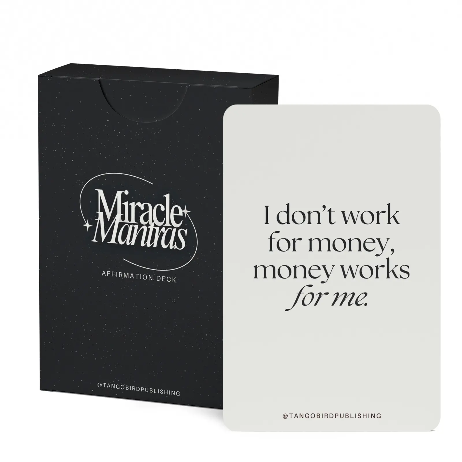 TangoBird Miracle Mantras Positive Affirmations Card Game - 60 BPA-Free 5.6 oz Portable Manifesting Cards, Mental Health Gifts for 12 Years Above