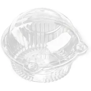 Cupcake Holders Individual,50 PC Cupcake Containers Disposable Clear Plastic Single Muffin Dome Holders Cases Individual Boxes Bulk