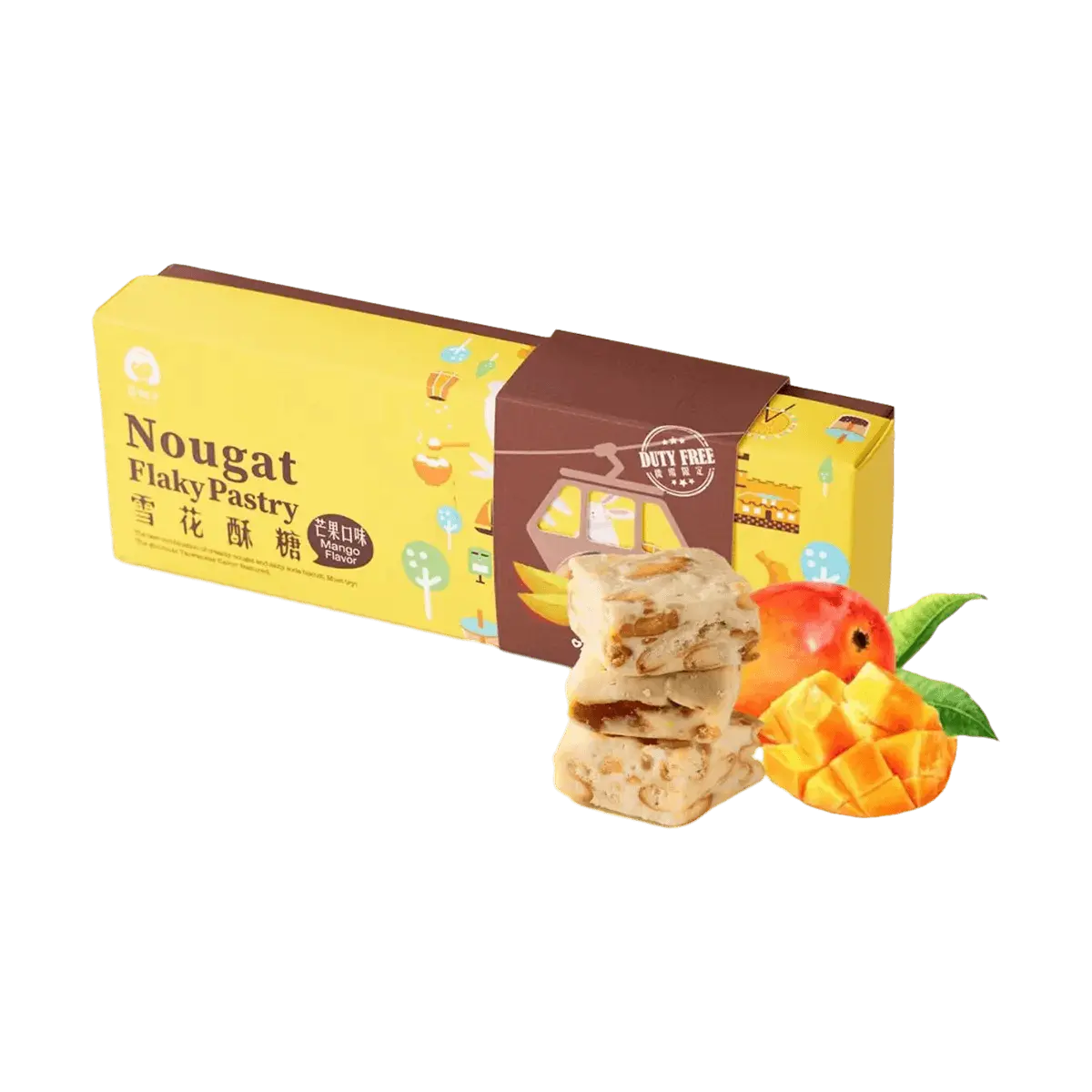 Tang Shop Mango Snow Flake Crisp Gift Box 200g - Taiwanese Nougat Candy Snacks for Gifting