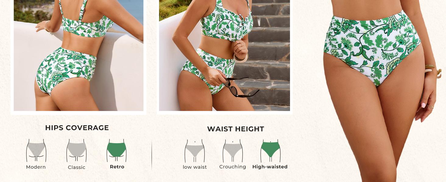 Hanna Nikole Modest Swimsuits for Women 2026 High Waisted Bikini Sets Tummy Control Tie Cut-Out Bathing Suits Hanna Nikole Modest Swimsuits for Women 2026 High Waisted Bikini Sets Tummy Control Tie Cut-Out Bathing Suits